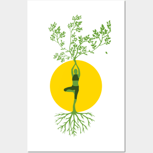 Yoga Lover Yoga Pose Tree Love Posters and Art